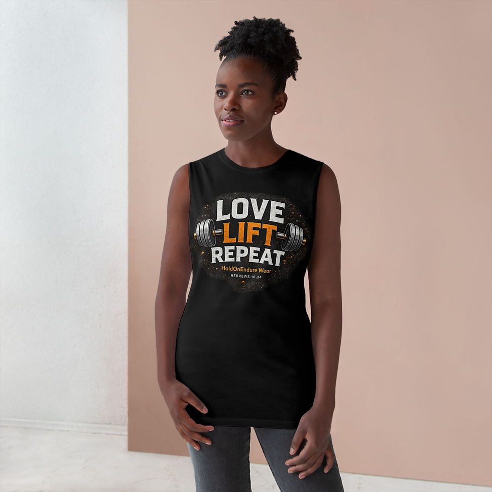 Thumbnail: Workout Tank — "Love Lift Repeat" Weightlifting Gym Tank Top