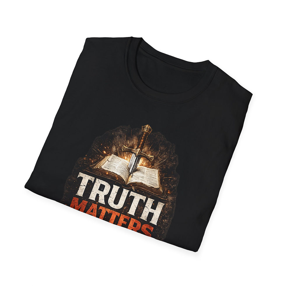 Miniatura: Truth Matters T-Shirt — Sword & Bible Christian Faith Tee
