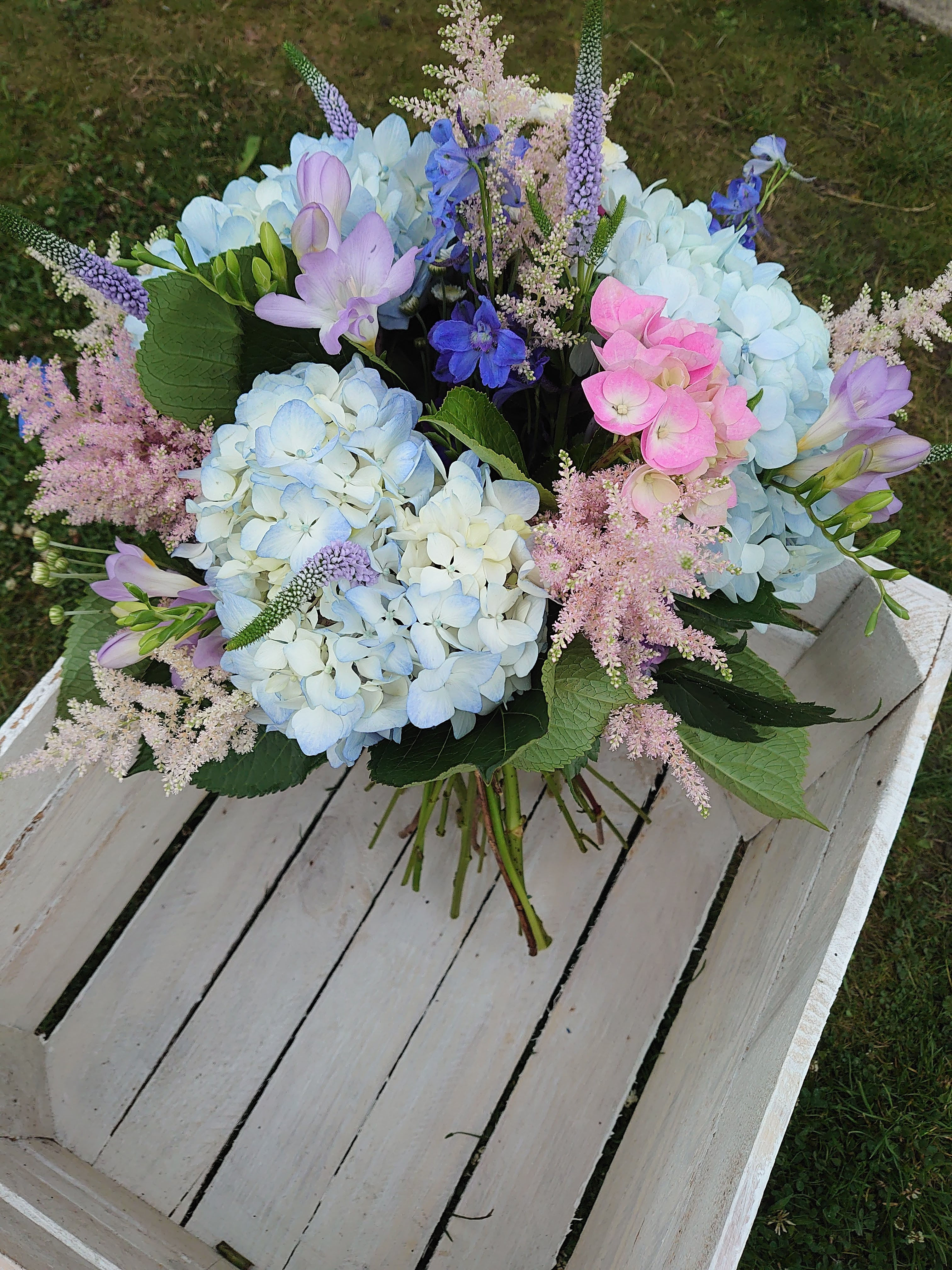 Florists choice: pinks, purples, lilacs, whites