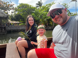 Canoe ride on our trip to Oahu!