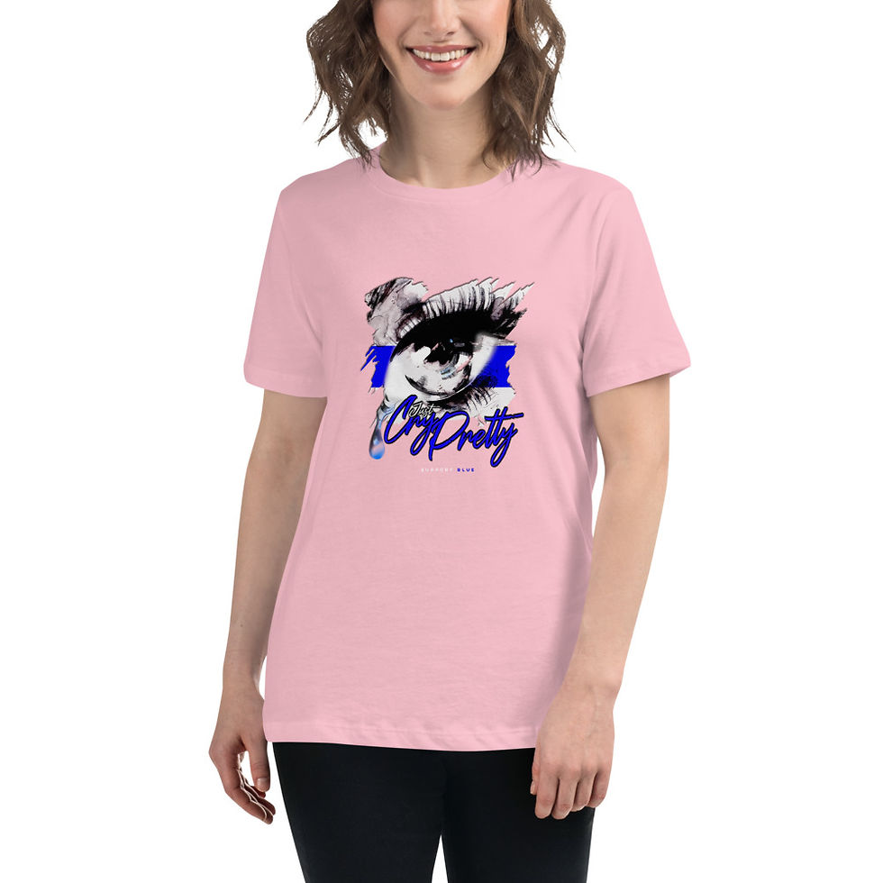 Thumbnail: Women's Relaxed T-Shirt-Blue Line