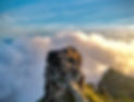 mountain top with clouds in Madeira