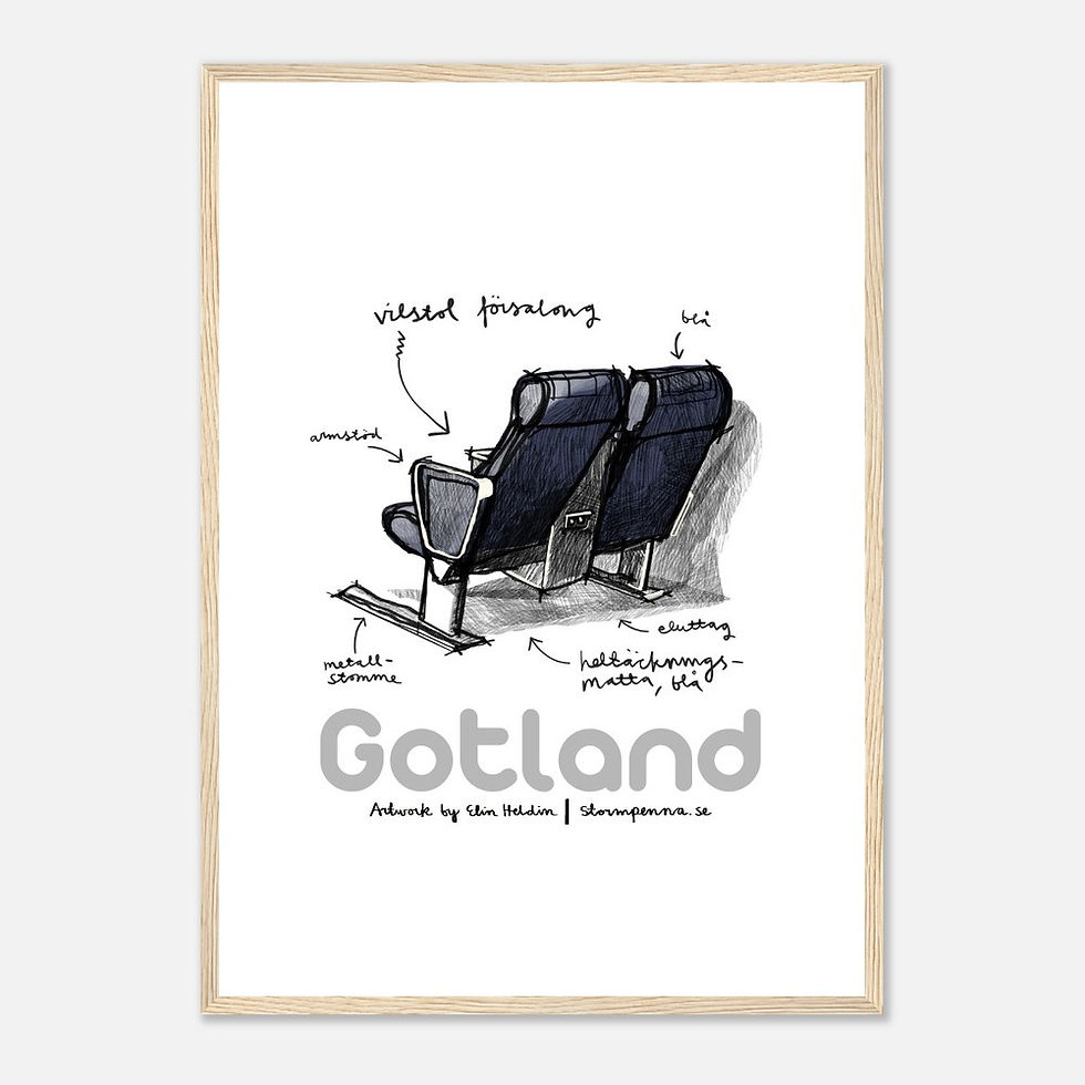 Miniatyrbild: Gotland I - konsttryck med träram