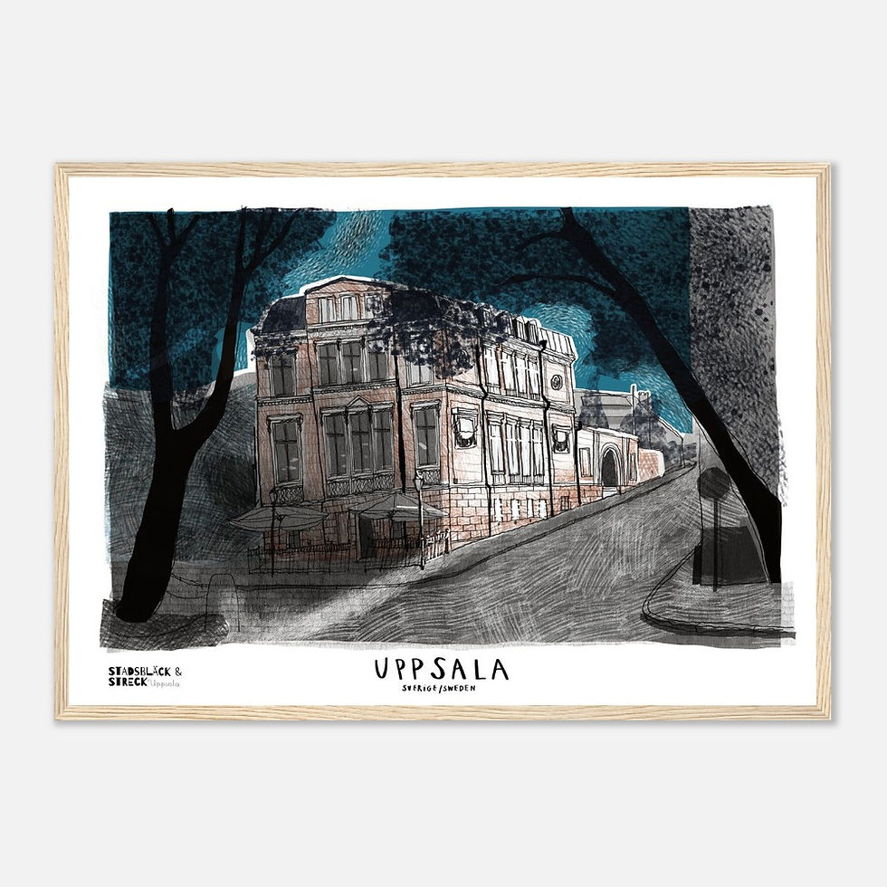 Miniatyrbild: Odinslund i Uppsala - konsttryck med träram