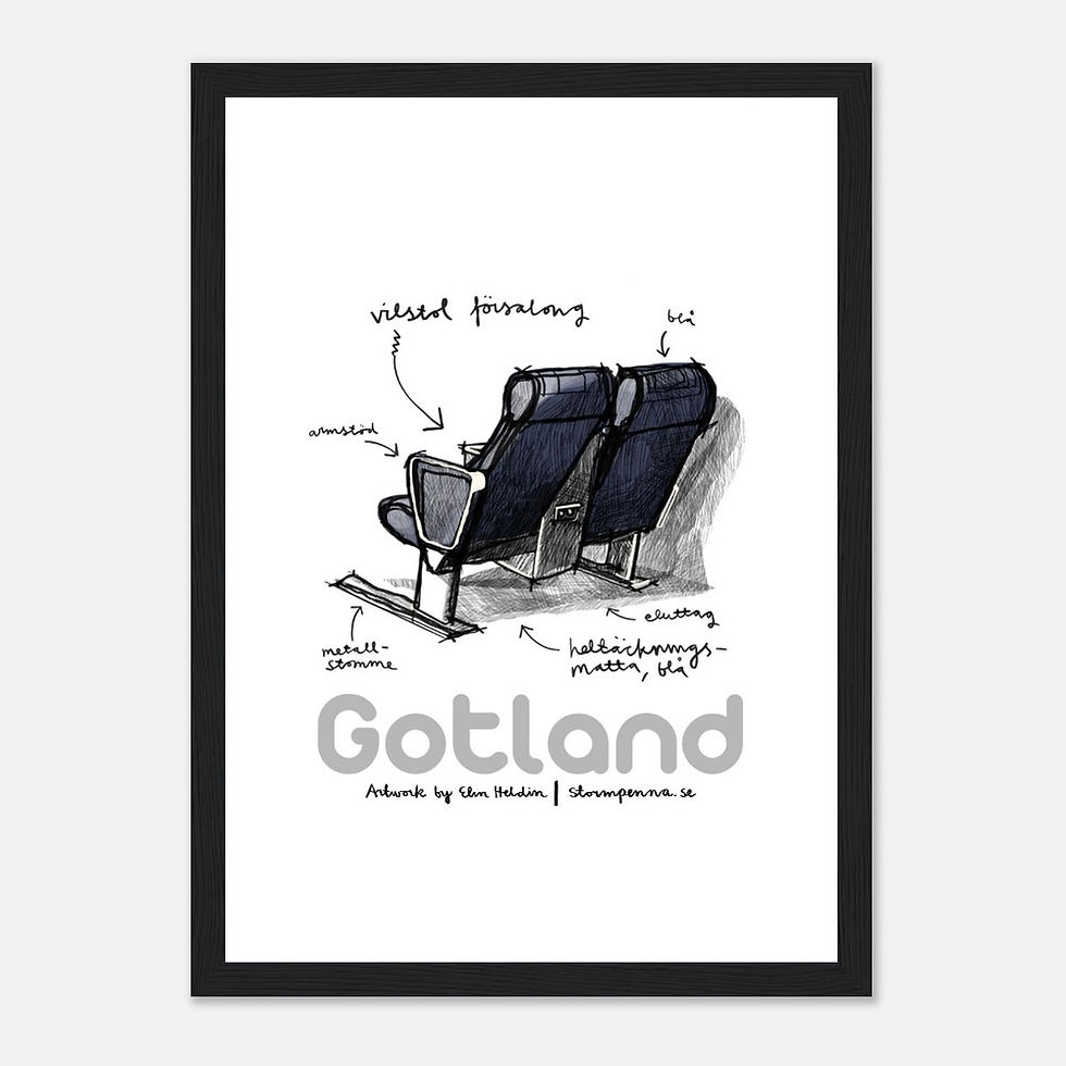 Miniatyrbild: Gotland I - konsttryck med träram