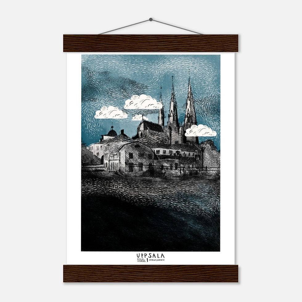 Miniatyrbild: Uppsala blå - konsttryck i öppen upplaga