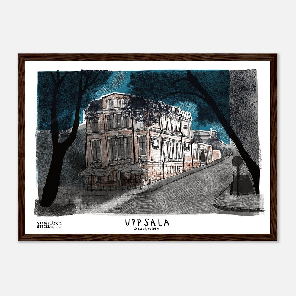 Miniatyrbild: Odinslund i Uppsala - konsttryck med träram