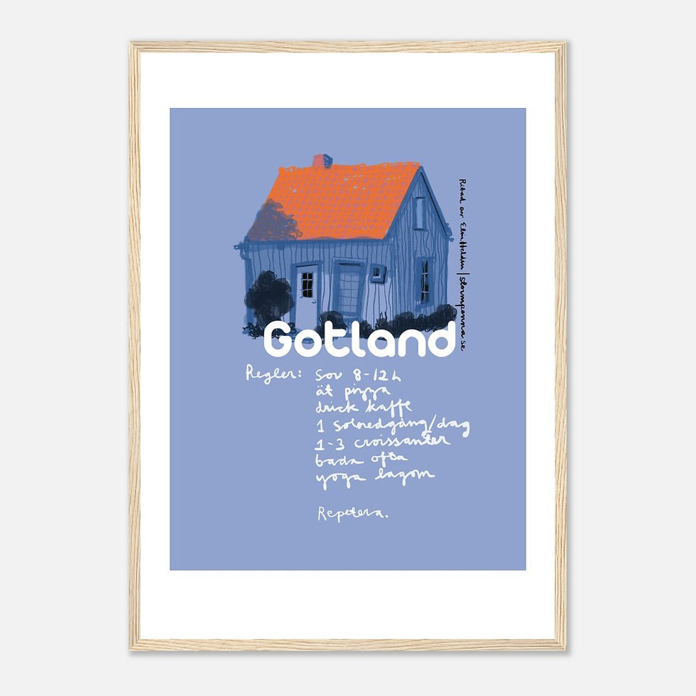 Miniatyrbild: Gotland IV - konsttryck med träram