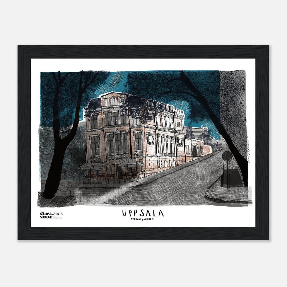 Miniatyrbild: Odinslund i Uppsala - konsttryck med träram