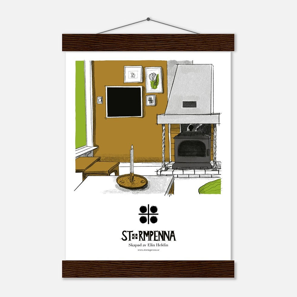 Miniatyrbild: Poster med hängare - KAMINEN
