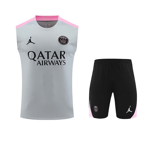 PSG 2024/2025 Training Vest Kit Grey Club Retros