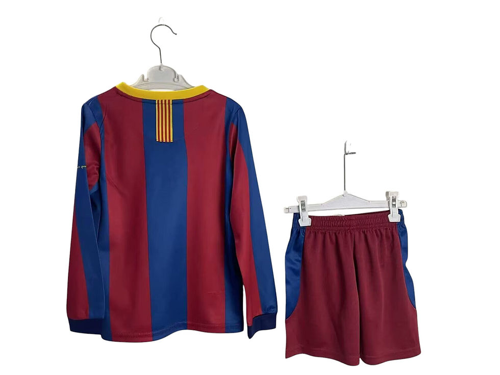 Thumbnail: Retro Barcelona LS Home Kids Kit 2010/2011