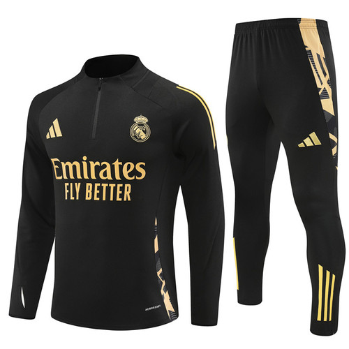 Real Madrid Half Zip 2024/2025 Training Kit Gold | Club Retros