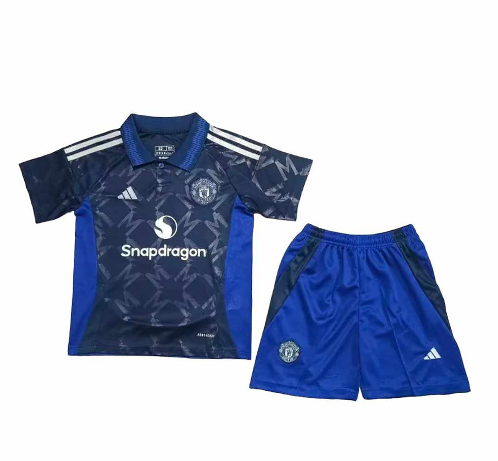 Manchester United Away Kids Kit 2024/2025