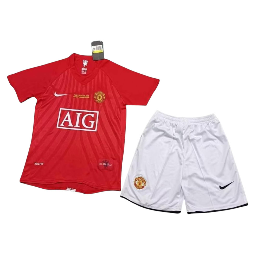 Retro Manchester United Home Kids Kit 2007/2008