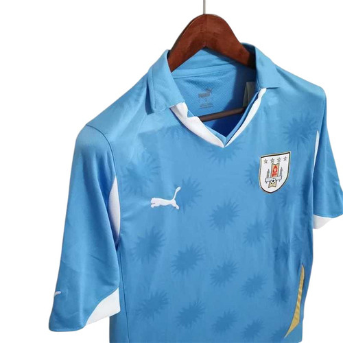Supportershop T- Shirt Uruguay L/S Blanc Enfant Garçon, FR : XL (Taille Fabricant : 10 Ans