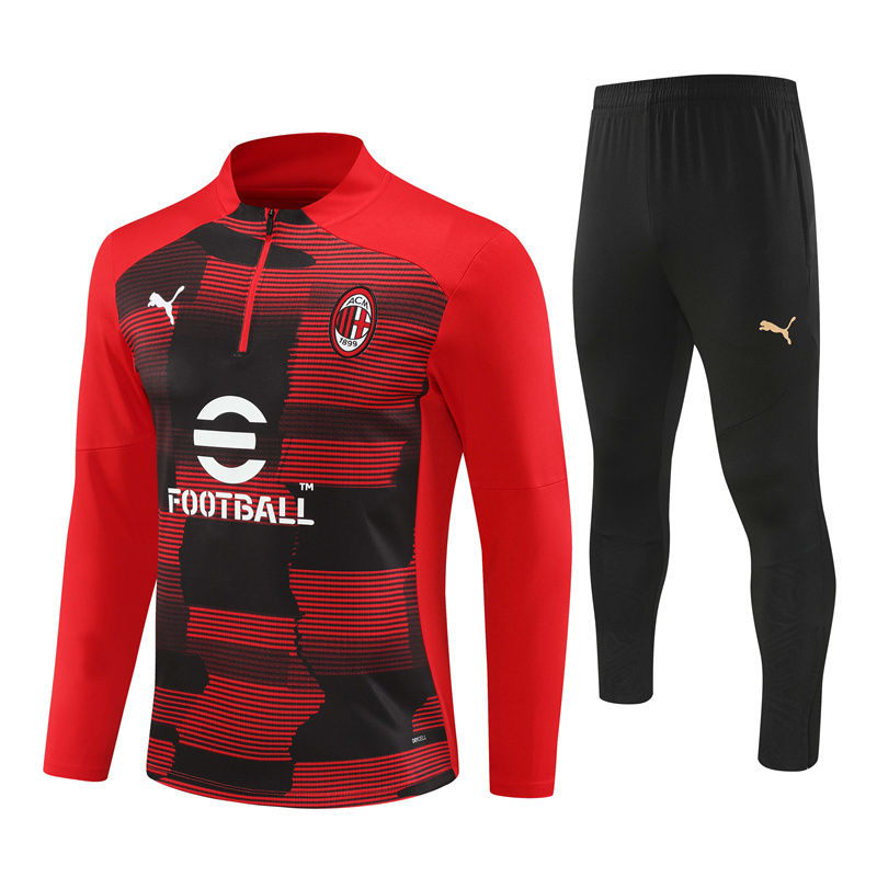 AC Milan Half Zip 2024/2025 Training Kit Red
