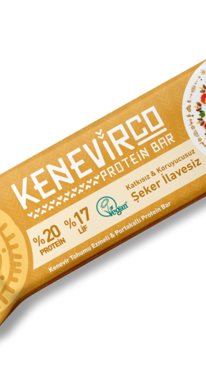 Kenevirco Kenevir Tohumu Ezmeli & Portakallı Protein Bar