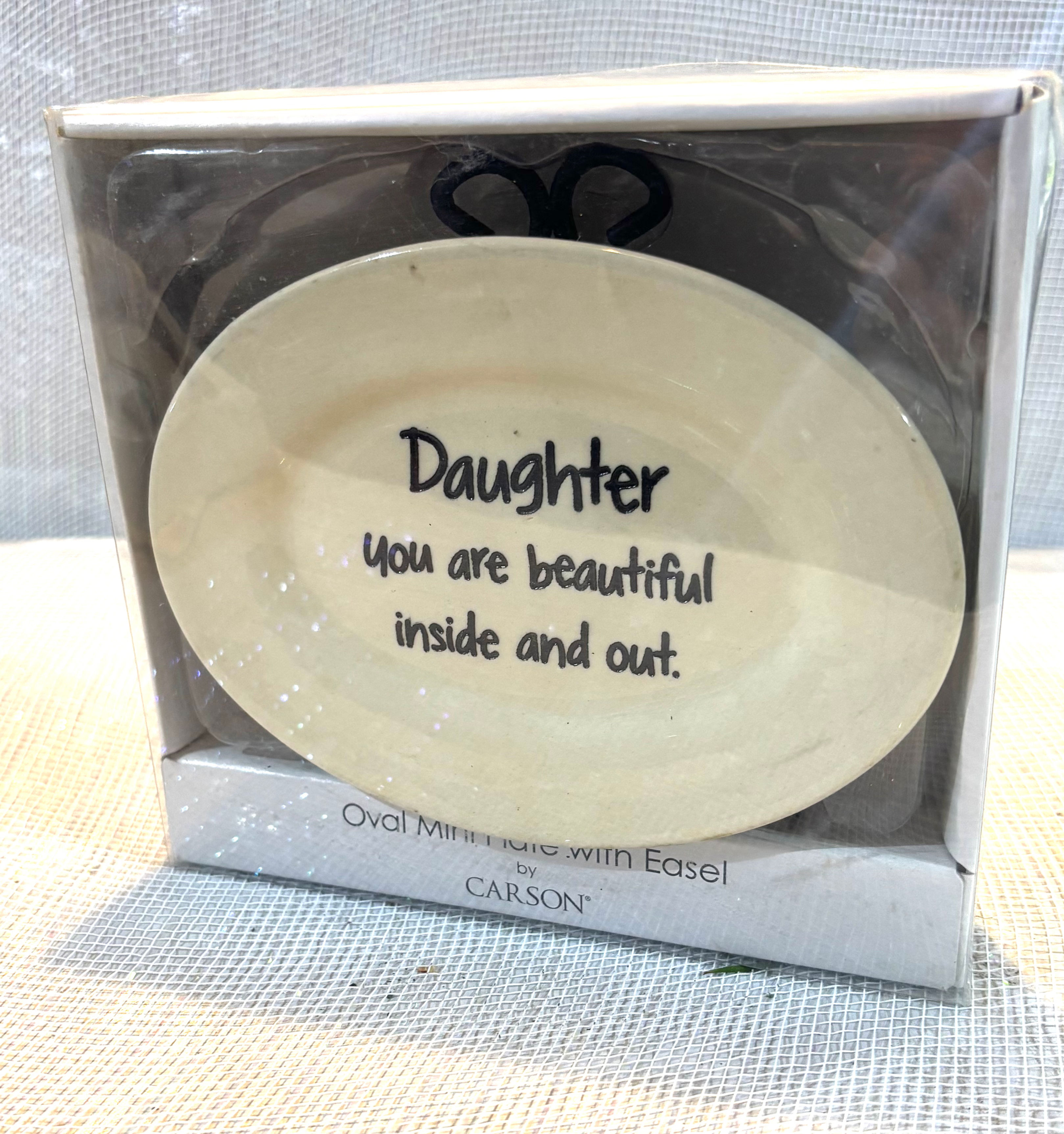 "Daughter” Oval Mini Plate w/Easel