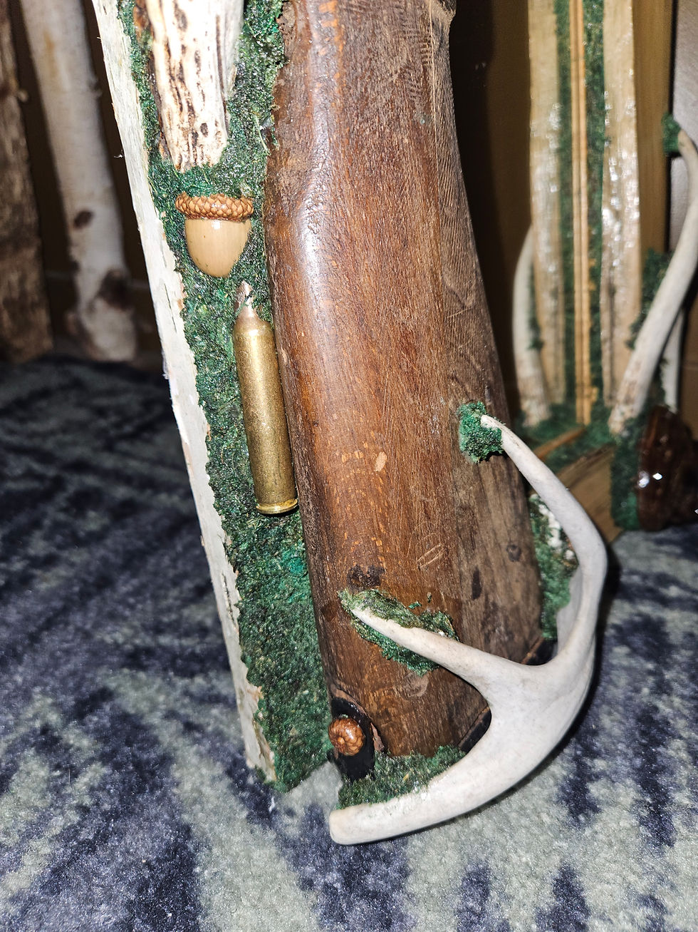 Thumbnail: Vintage Gunstock Mirror 