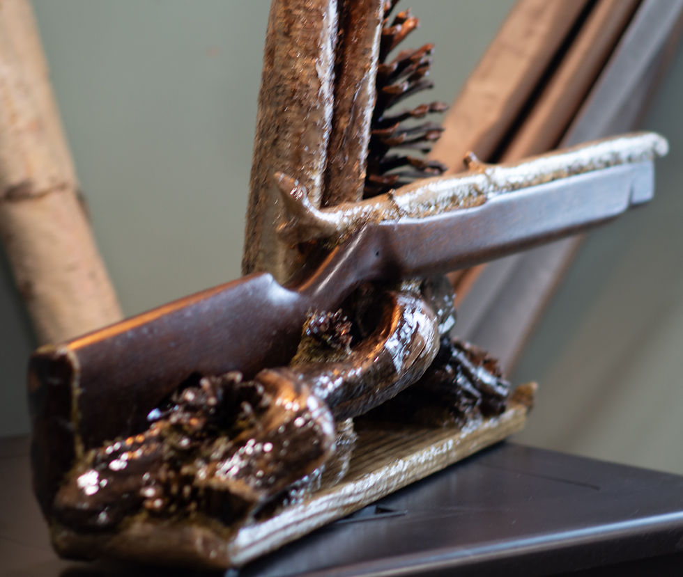 Thumbnail: Vintage gun stock lamp