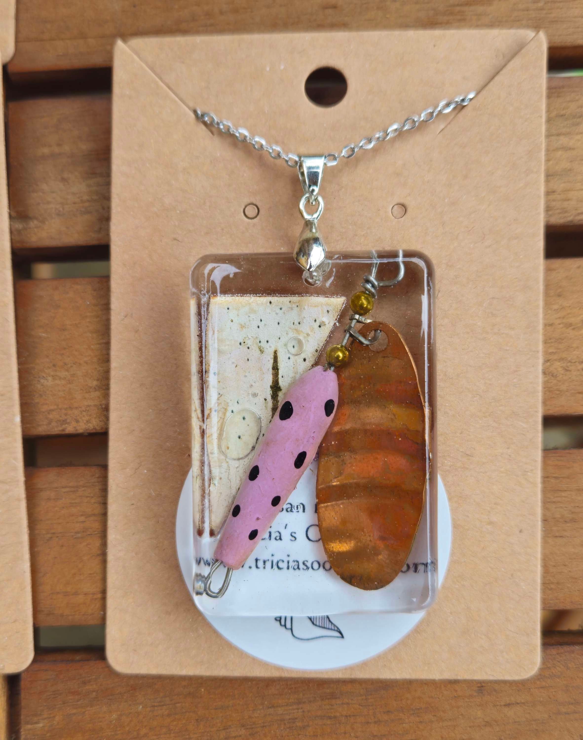 Lure & birch necklace