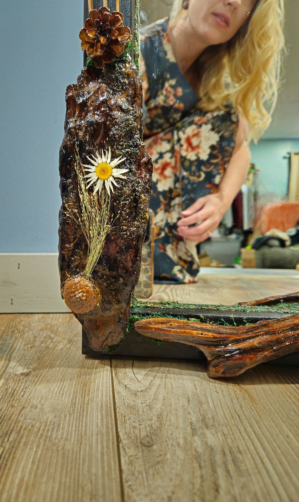 Thumbnail: Full length mirror with ferns and fungi