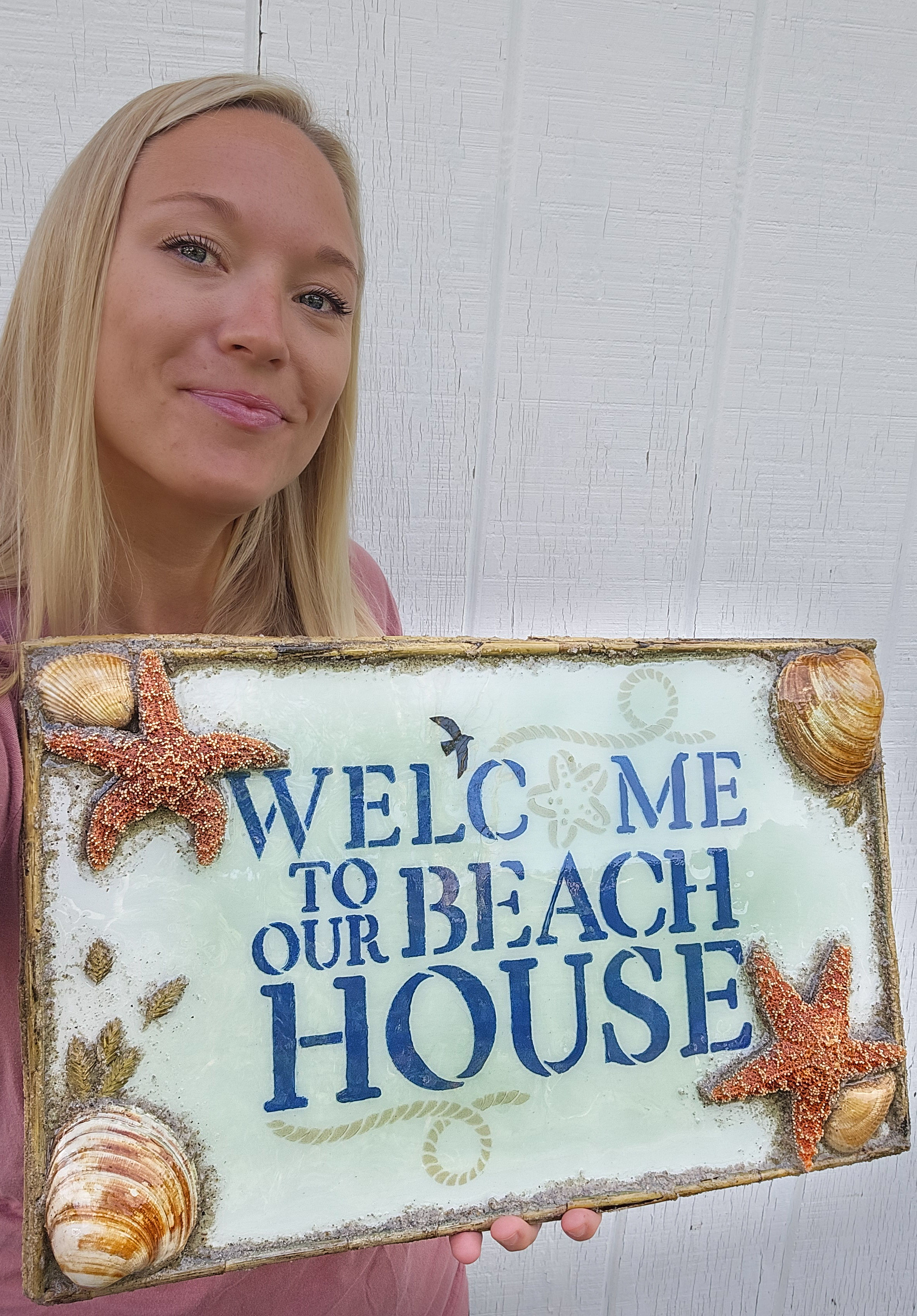 Welcome to our beach house sign