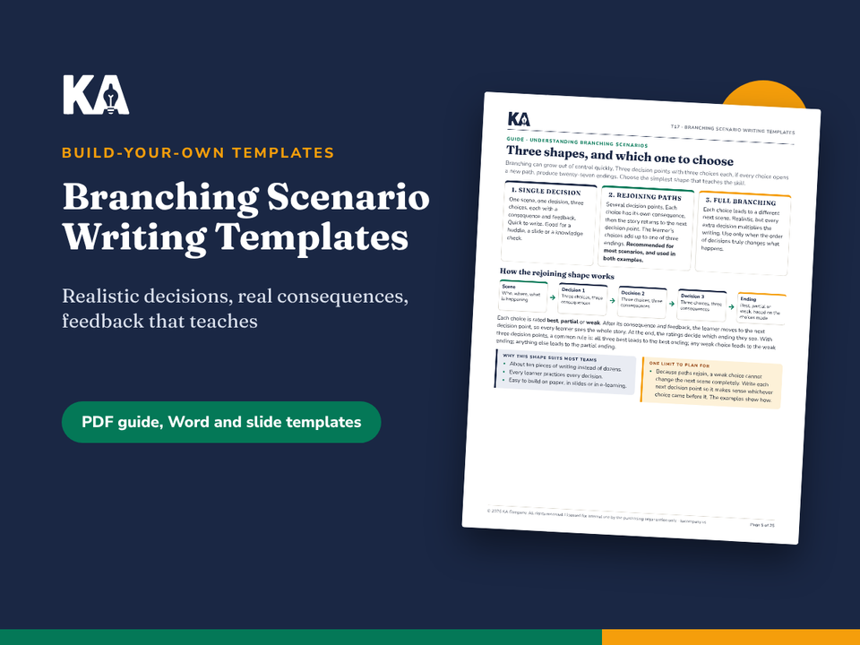 Branching Scenario Writing Templates cover