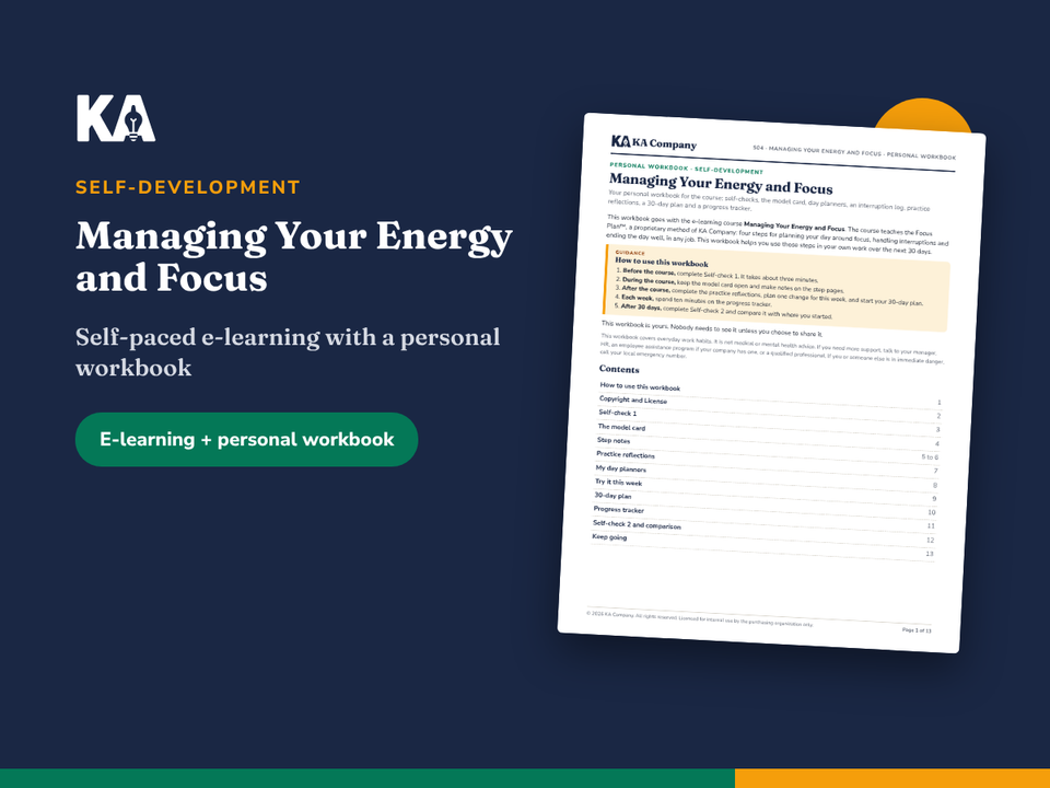 Managing Your Energy and Focus cover