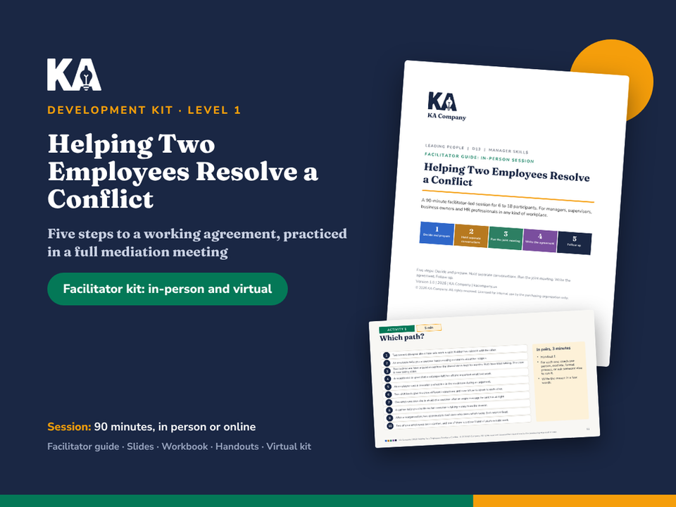 Helping Two Employees Resolve a Conflict cover