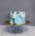 Blue textured watercolour effect cake