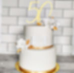 50th anniversary fondant cake