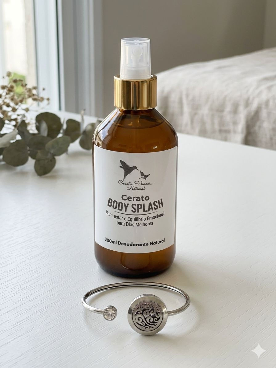 Body Splash Natural Vegano com óleos Essenciais Sensações