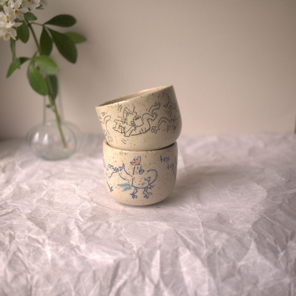 Thumbnail: Mini Tasse hand-drawn  / Yogi Kedi