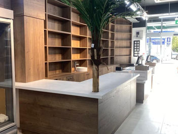 Bespoke grocery shop Bespoke commercial Joinery Bespoke counter and cashiers  Construction and Interior design 
