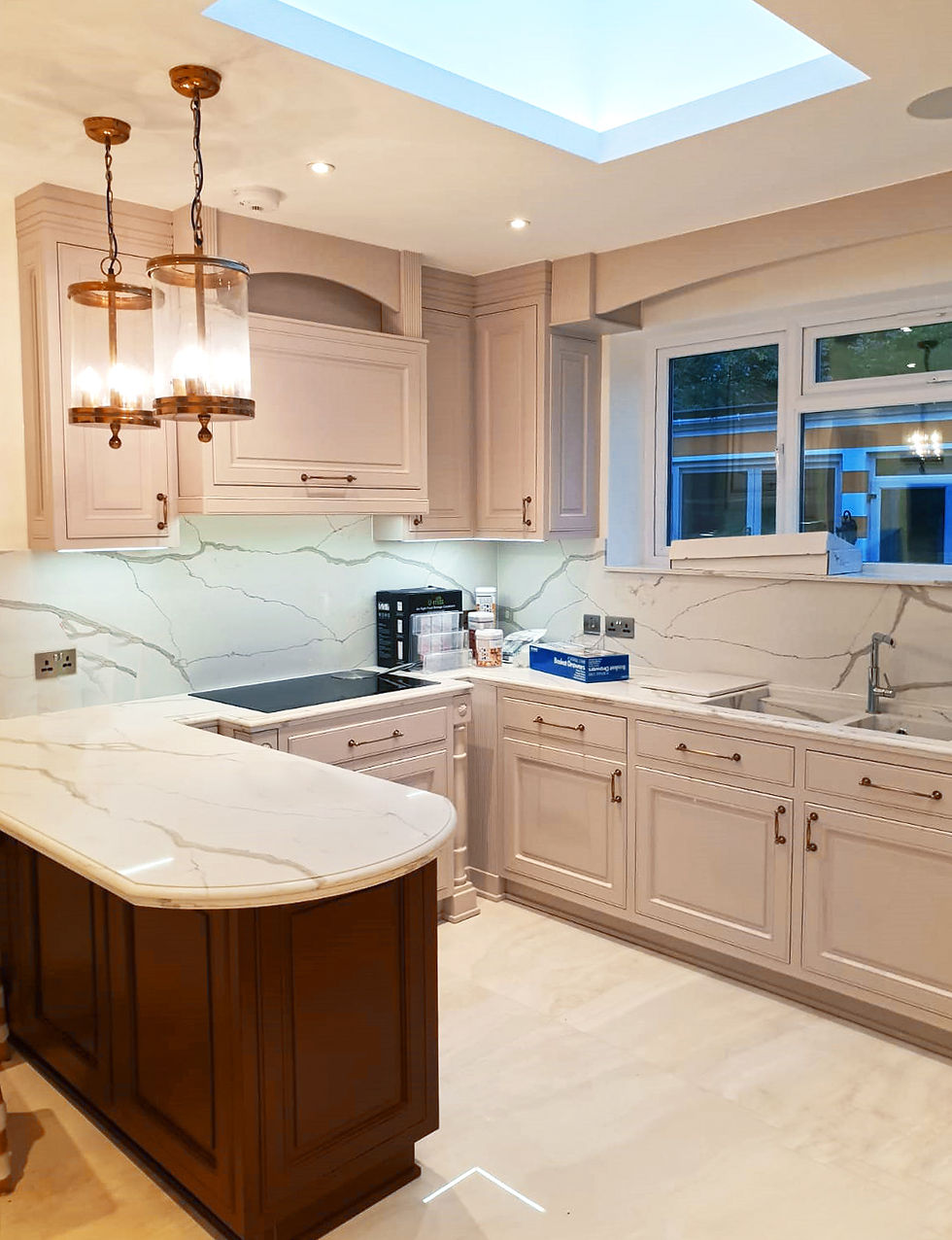 Bespoke kitchen joinery and island park royal project HM Joiners Ltd