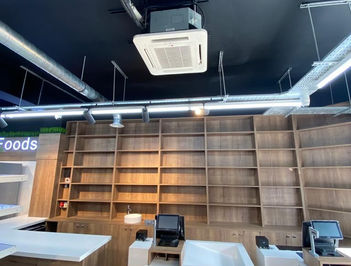 Bespoke grocery shop Bespoke commercial Joinery Bespoke counter and cashiers  Construction and Interior design 