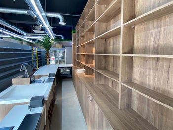 Bespoke grocery shop Bespoke commercial Joinery Bespoke counter and cashiers  Construction and Interior design 