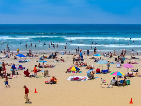 Mission Beach em San Diego, onde fica o Belmont Park