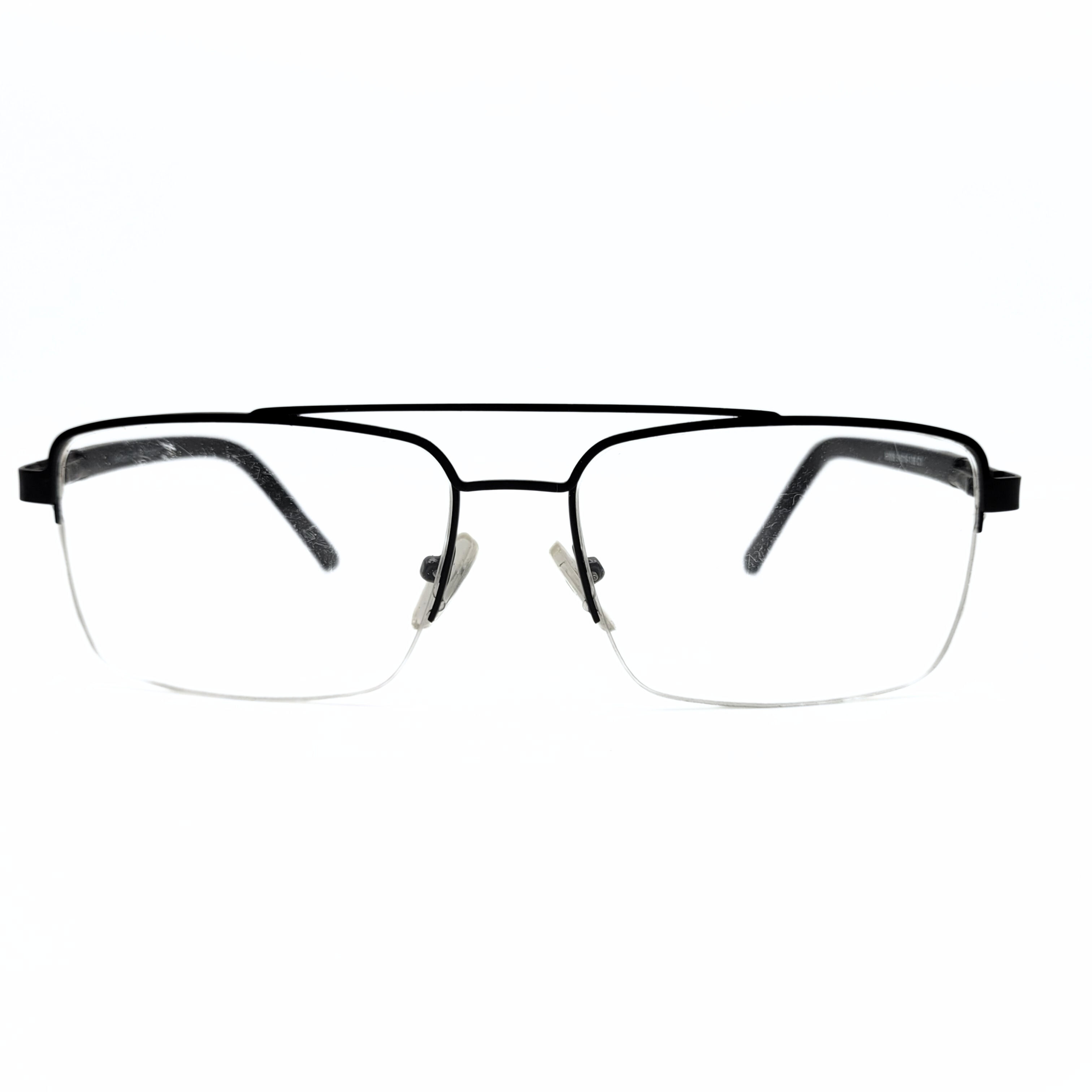 Armazón metálico negro semi al aire con doble puente