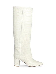 Anja 70MM Crocodile-Embossed Leather Boots