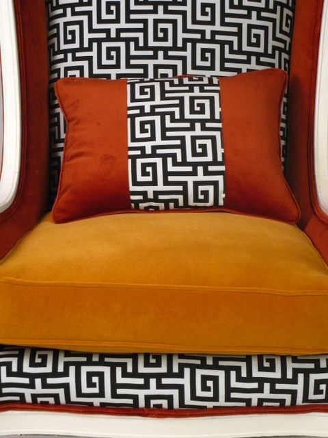 Thumbnail: Classical Greek Key Wing Chair