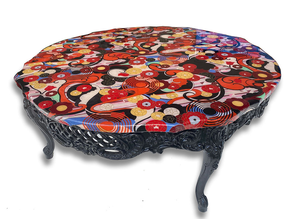 Thumbnail: Art Deco Resin Top Coffee Table