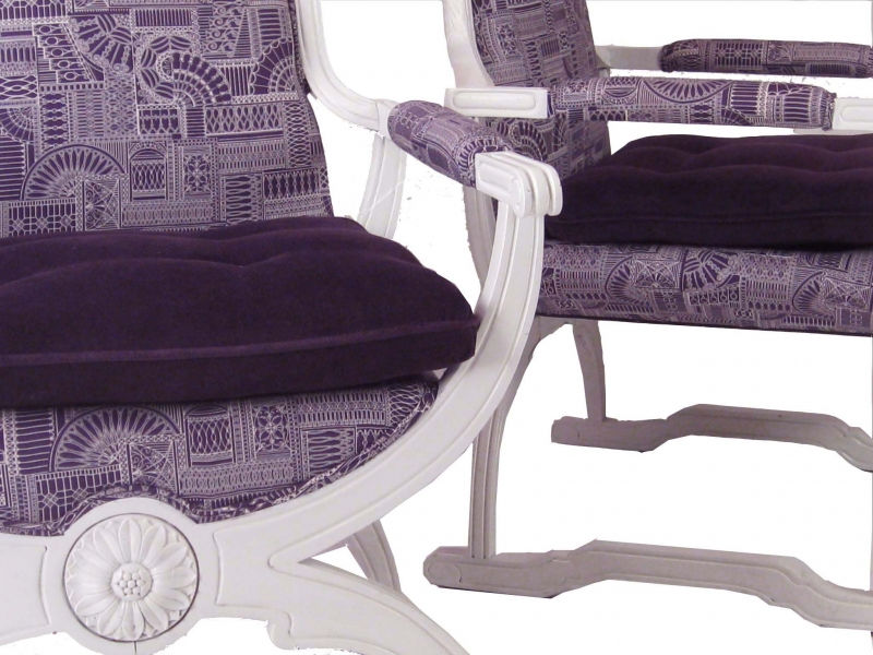 Thumbnail: Pair of Purple Regent Throne Chairs