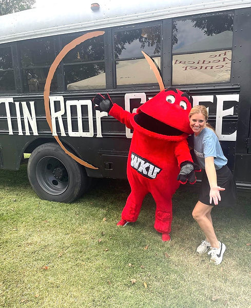 Tin Roof Coffee Bus and Big Red