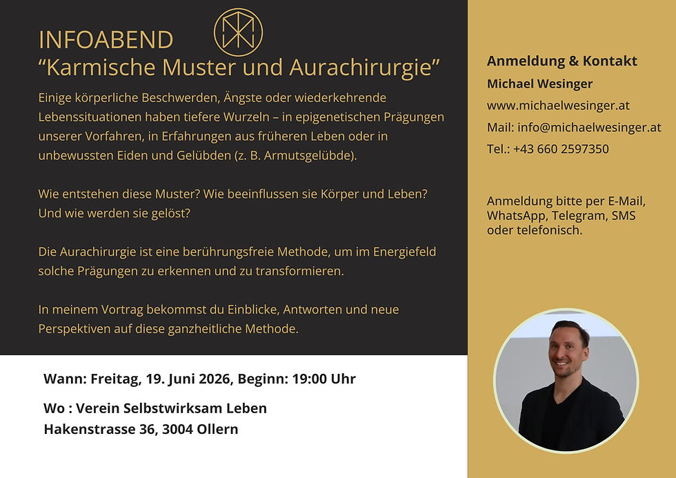 Vortrag: Karmische Muster und Aurachirurgie