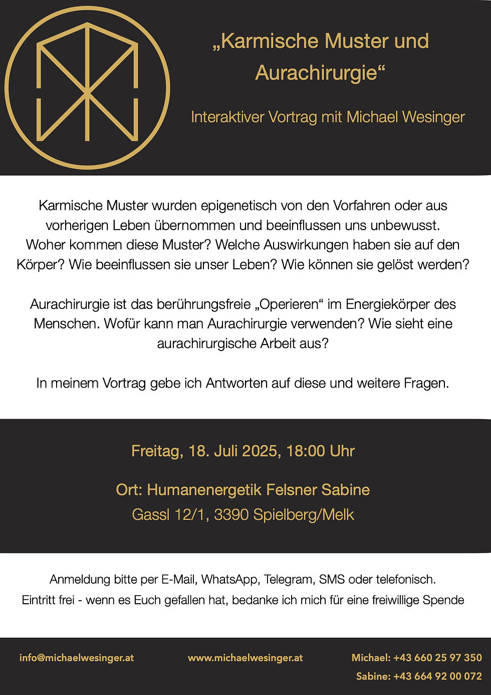 Vortrag: Karmische Muster und Aurachirurgie