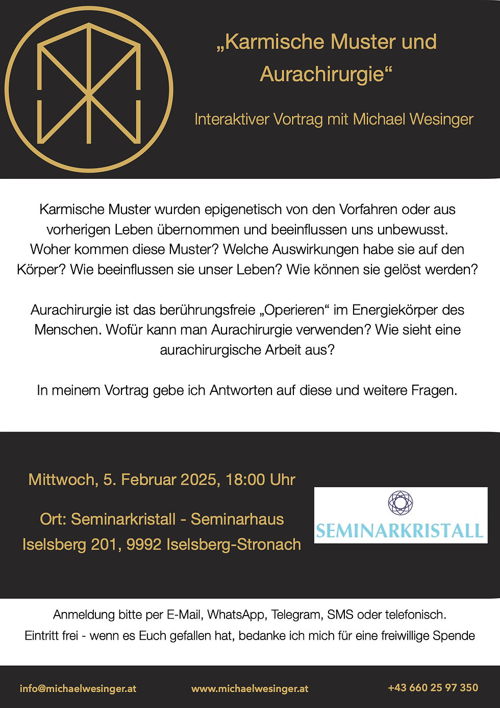 Vortrag: Karmische Muster und Aurachirurgie