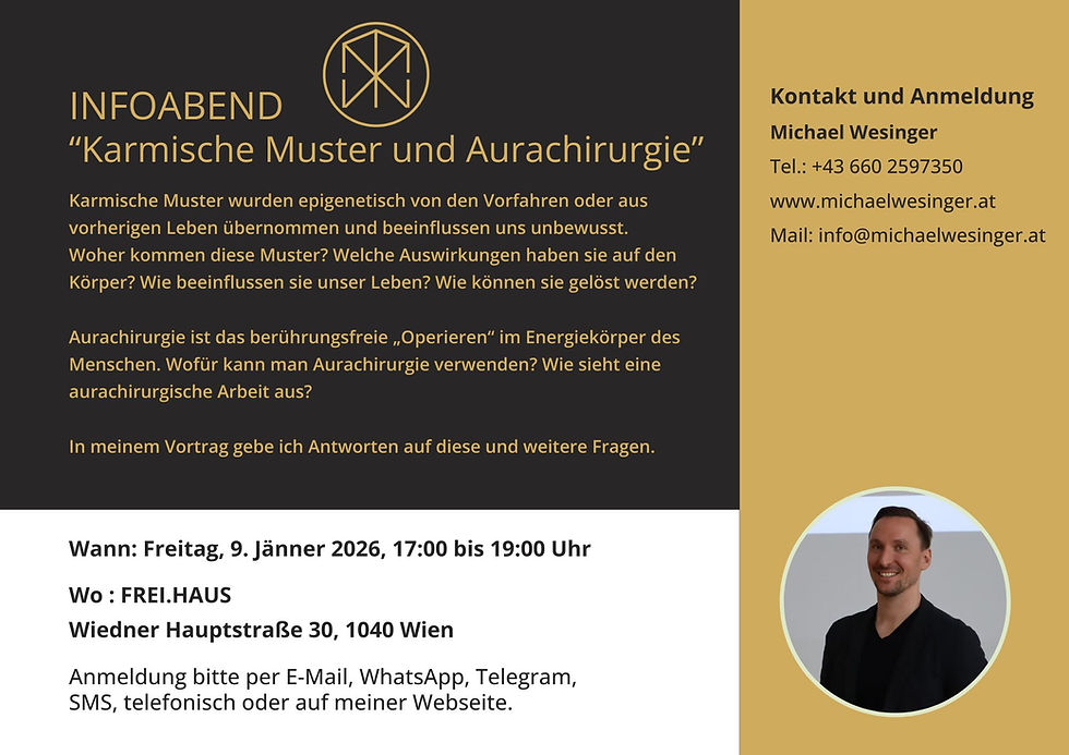 Vortrag: Karmische Muster und Aurachirurgie